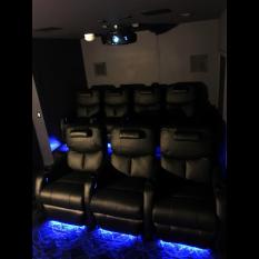 Seatcraft 12006 Spacesaver Black Row of 3 Home Theater Seating