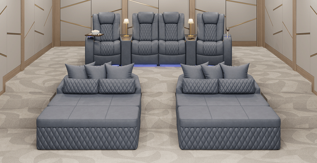 Seatcraft Diamante Cuddle Couch Theater Room Package