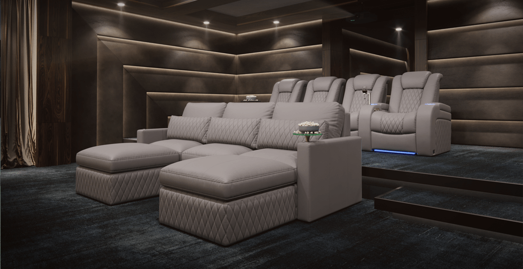 Seatcraft Diamante Sofa Home Theater Package
