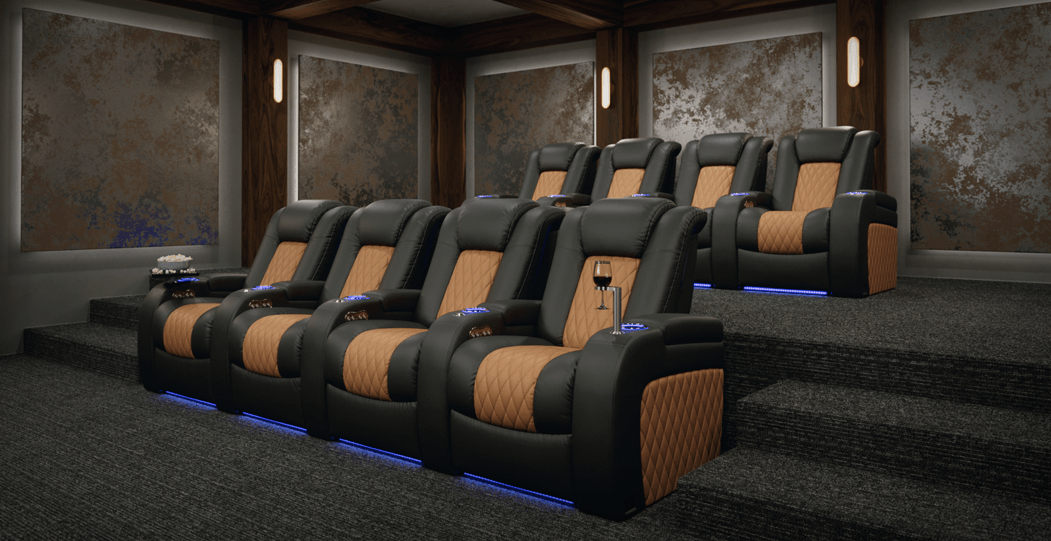 Seatcraft Diamante Two-Tone Movie Theater Room Package