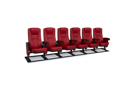 Seatcraft Madrigal 3 Row Red Home Theater Seating Package