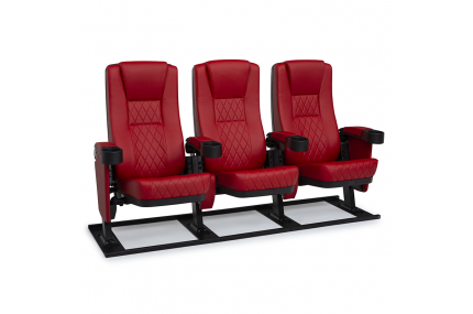 Madrigal Red Home Theater Seating with Risers
