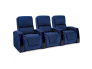 Row of 3 Leather Home Theater Recliners