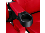 padded red arm with cupholder