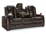 Omega Sofa in Brown Leather Gel