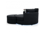 Performance Black Fabric Cuddle Couch