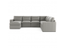 Wilshire L-Shaped Sectional Long Side Front View