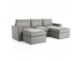 Wilshire Media Lounge 5 Piece Sofa with Ottomans