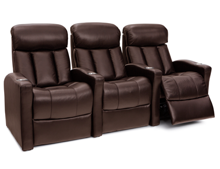 Seatcraft Baron Space-Saver, Top Grain Leather 7000, Powered Headrest, Power Recline, Brown