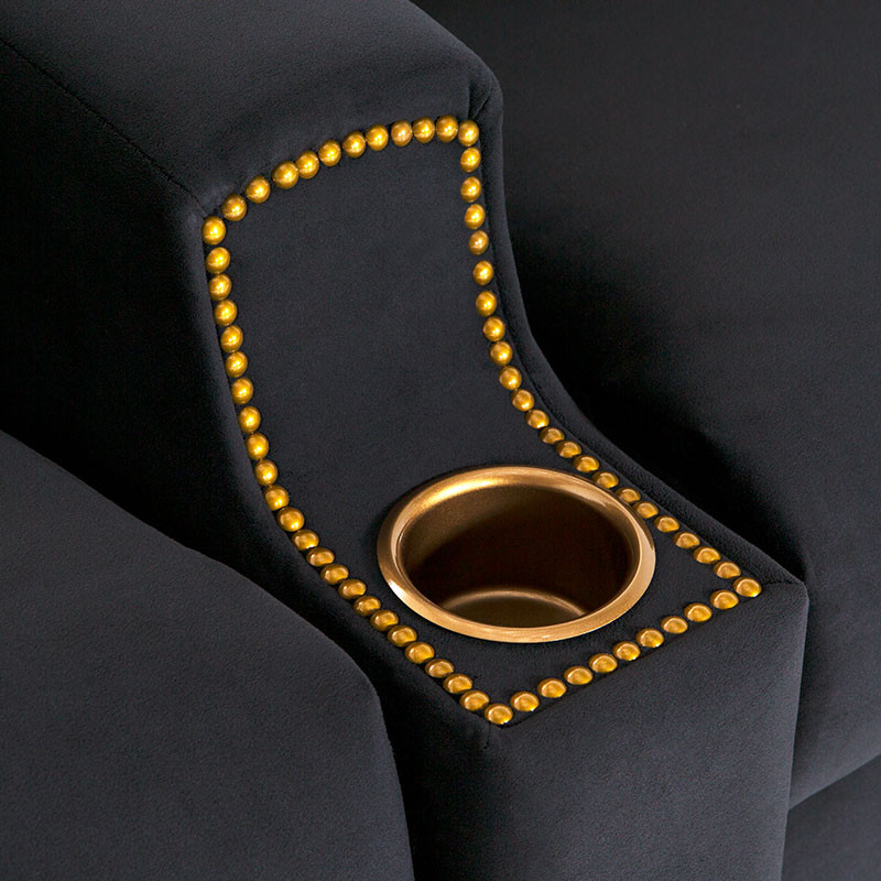 Cupholder with Nailhead Accents