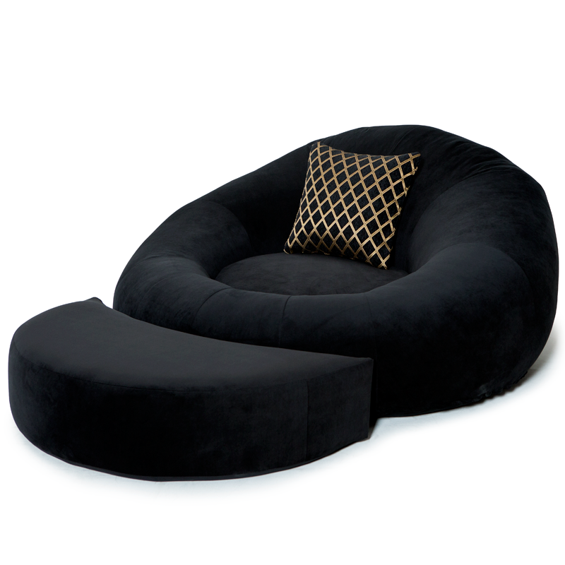 Black Fabric Cuddle Seat