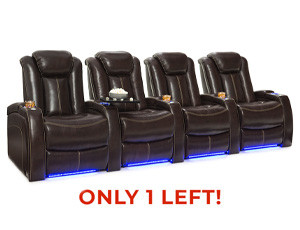 Seatcraft Delta Brown Row of 4 Home Theater Seats