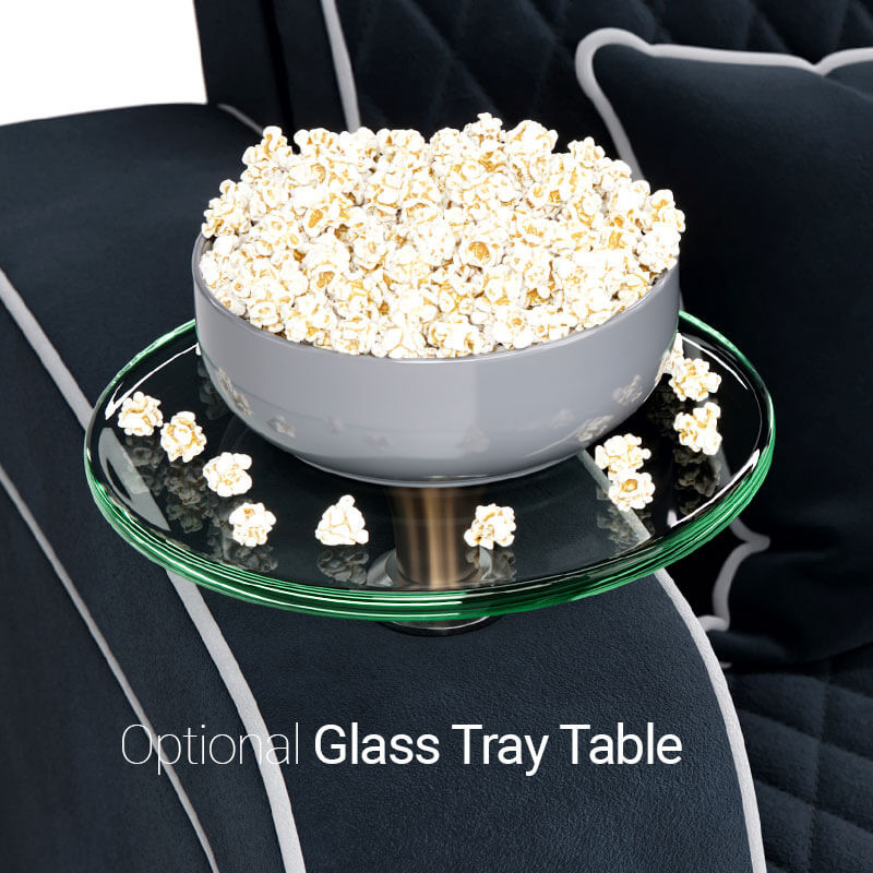 Optional Round Glass Tray Table