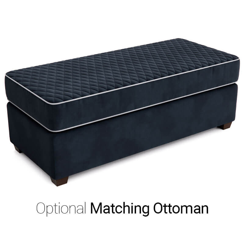 Matching Diamond Stitched Sofa Ottoman