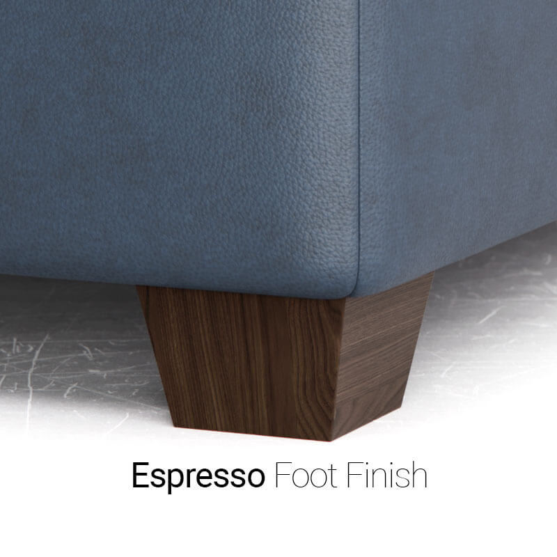 Dual Chaise Wood Espresso Foot Finish