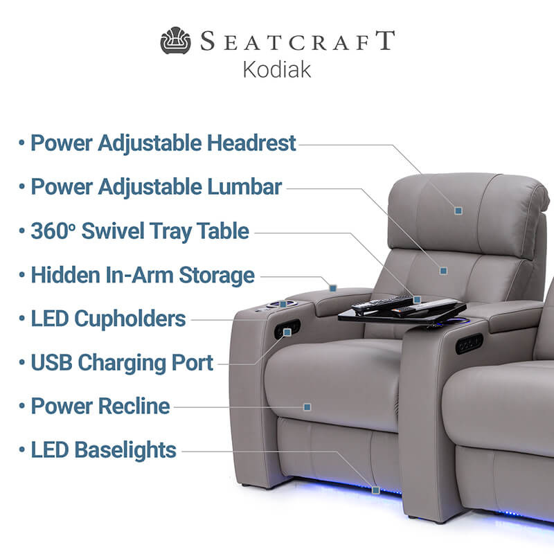 Seatcraft Kodiak CoolZeroᵀᴹ Home Theater Seating Features