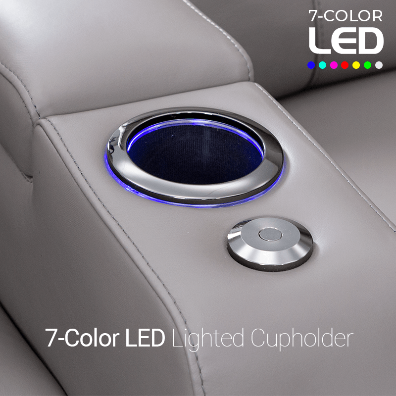 Kodiak CoolZeroᵀᴹ Home Theater Seating including 7 Color LED Light Cupholder