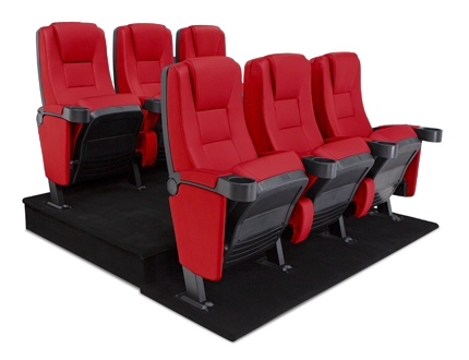 red commerical theater seats