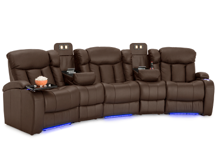 Seatcraft Niagara Sofa Top Grain Leather 7000, Power or Manual Recline, Brown