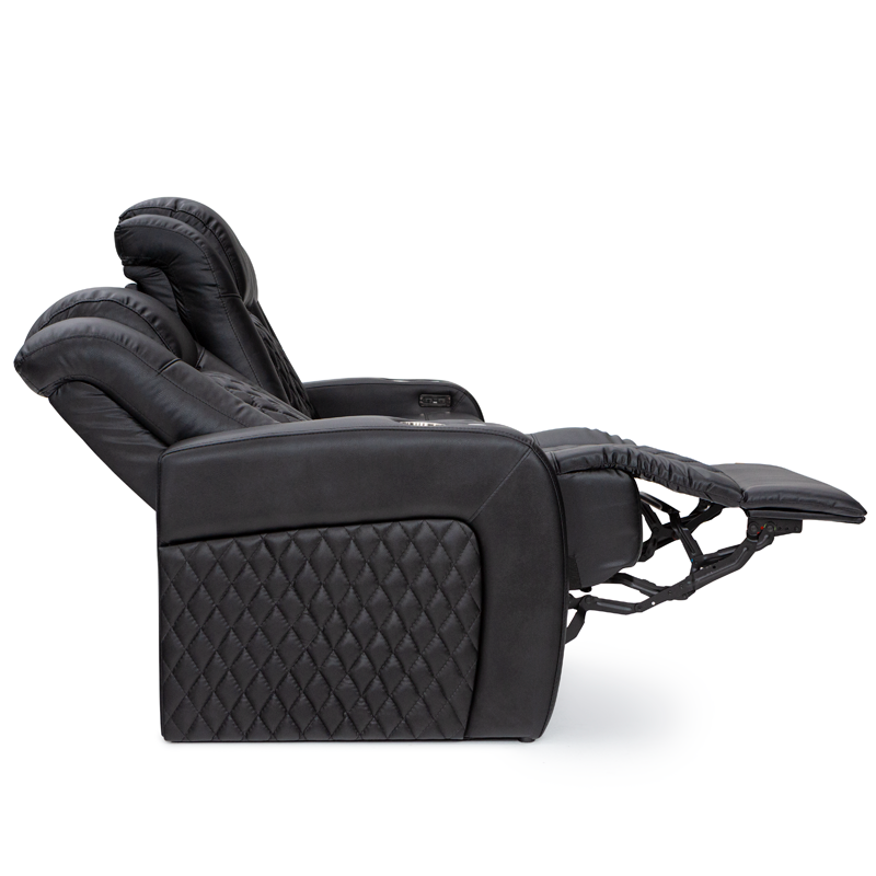 Seatcraft Aeris Sofa & Loveseat Leather Gel, Powered Headrest, Power Recline, Black or Brown