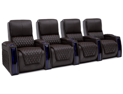 Seatcraft Apex Brown Row of 4 Home Theater Seats
