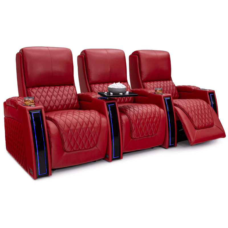 Row of 3 Power Recline Apex Home Theater Seats