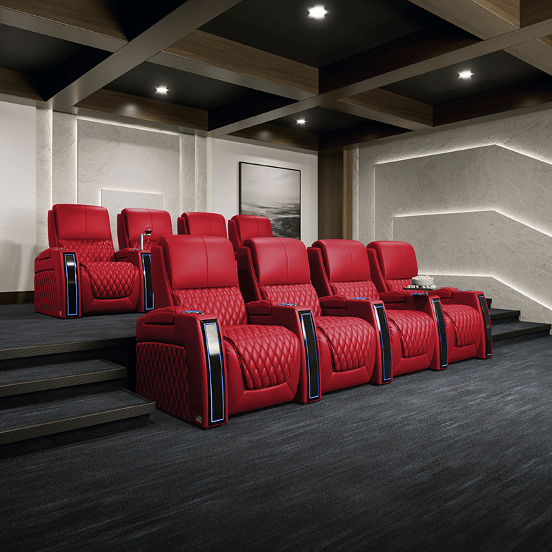 Apex Red Home Theater Room