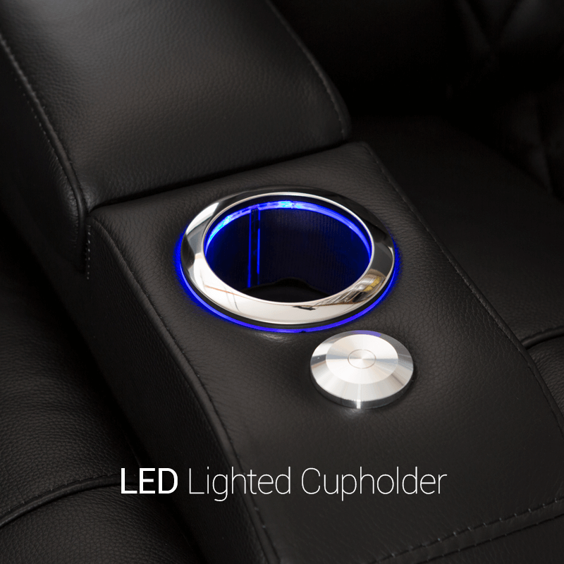 LED Cupholders Diamante Home Theater Seats
