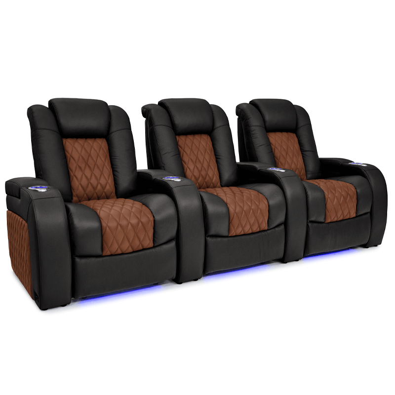 Diamante Leather Two-Tone Home Theater Seating | 4seating