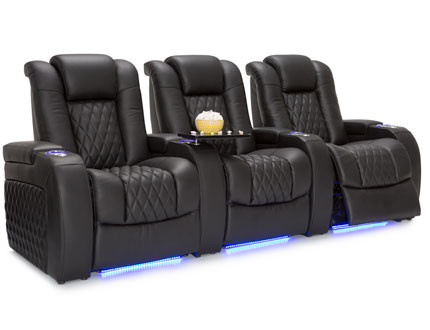 Diamante Leather Home Theater Seating