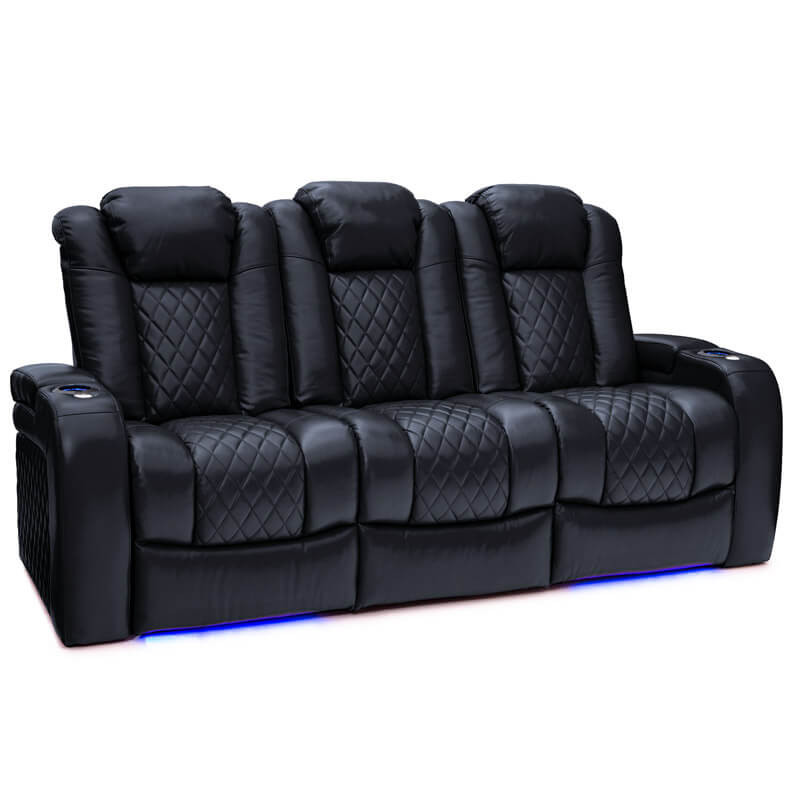 Euphoria Heat & Massage Sofa in Black