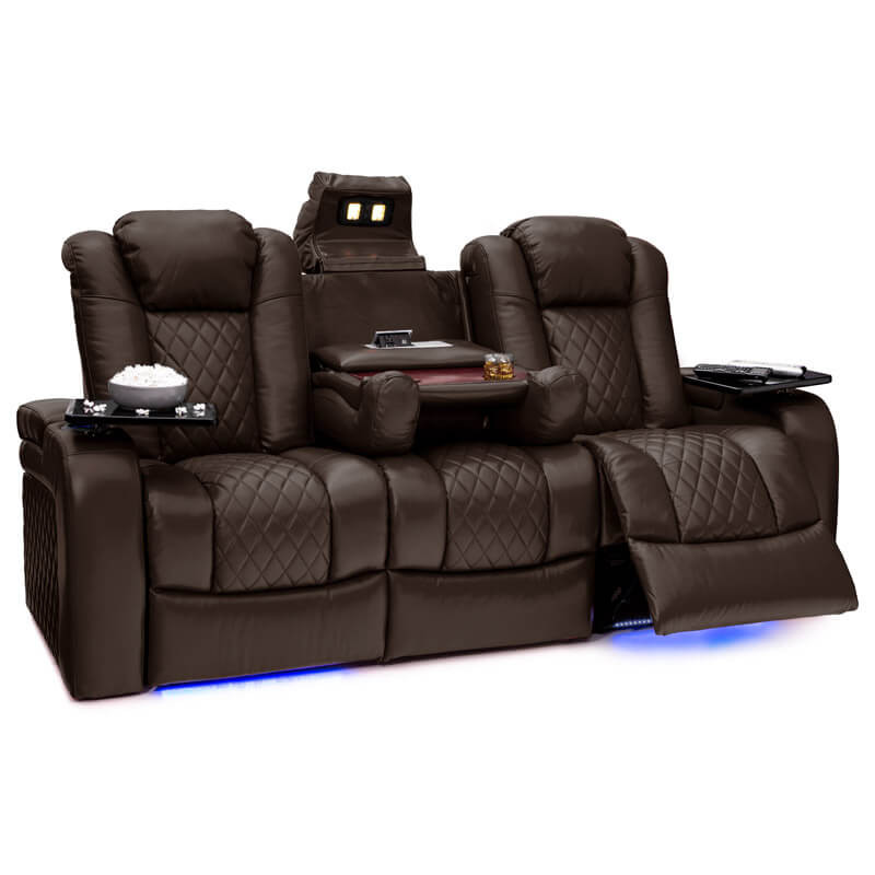 Euphoria Heat & Massage Sofa in Brown