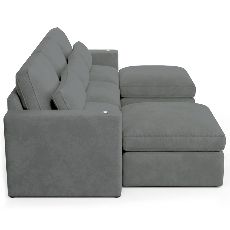 Fortuna Home Theater Media Lounge Sectional Sofa