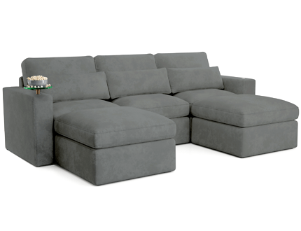 Home Theater Sofa with Chaise