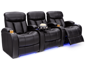 Seatcraft Grenada Italian Leather, Power Recline, Black