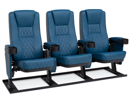 Seatcraft Madrigal Blue Row of 3