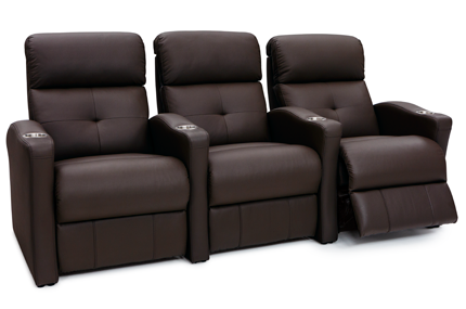 Sanctuary Leather Spacesaver Home Theater Seating
