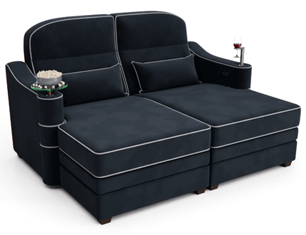 Symphony Media Room Leather Sectional Furniture