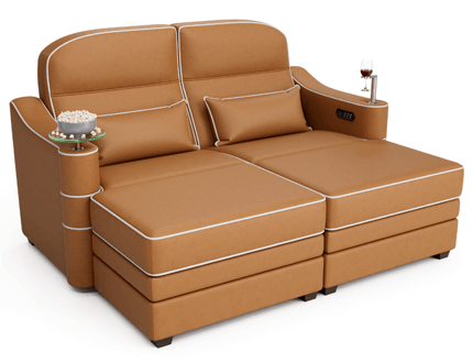 Symphony Leather Home Theater Chaise