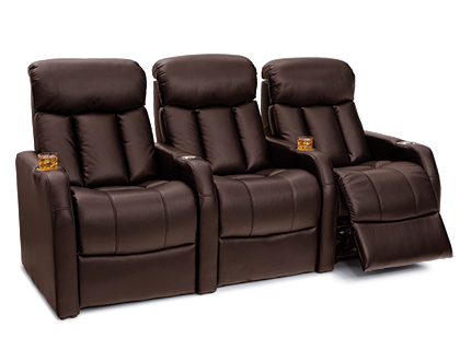 Squire Brown Leather Gel Brown Space-Saver | Power Headrest & Recline