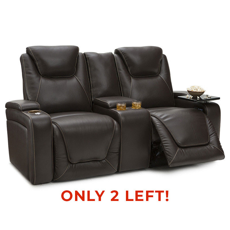 Vienna Brown Loveseat | Top Grain Leather, Powered Headrest & Lumbar, Power Recline