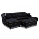 Cavallo Chorus Media Lounge Sofa, Fabric, Aria Onyx & Biscotti
