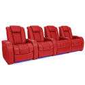Seatcraft Diamante Red Row of 4 Home Theater Seats