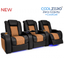 Diamante CoolZeroᵀᴹ Italian Leather Two-Tone Home Theater Seating