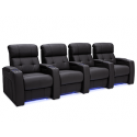 Seatcraft Kodiak Black Row of 4 Home Theater Seating