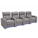 Seatcraft Kodiak Gray Row of 4 Home Theater Seating