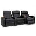 Seatcraft Rialto Black Row of 3 Manual Home Theater Seating