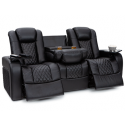 Seatcraft Aeris Sofa Leather Gel, Powered Headrest, Power Recline, Black or Brown
