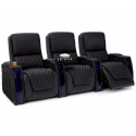 Seatcraft Apex Black Row of 3 Home Theater Seating
