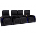 Seatcraft Apex Black Row of 4 Middle Loveseat Home Theater Seating